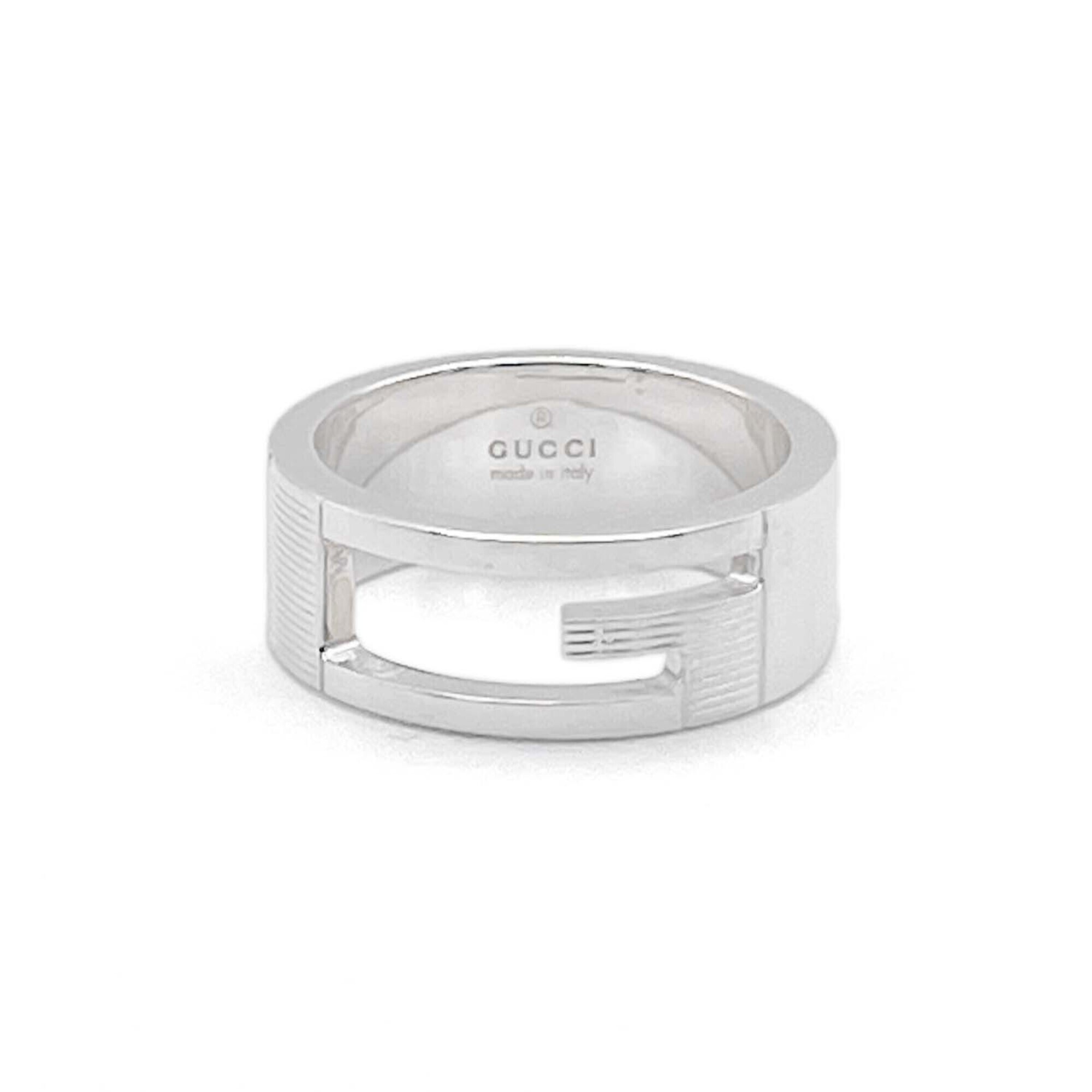 Gucci Branded G Logo Ring, Cutout Design, Sv925 (Silver), 7786, Women's